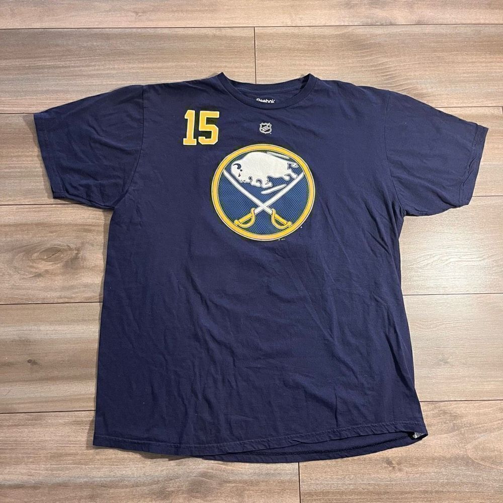 Reebok NHL Buffalo Sabres Navy‎ Eichel Athletic Tshirt Men XL Bin B-19